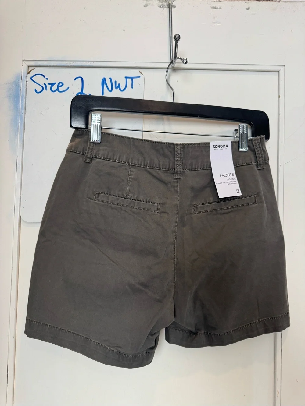 NWT Sonoma Olive Brown Casual Bermuda Shorts
